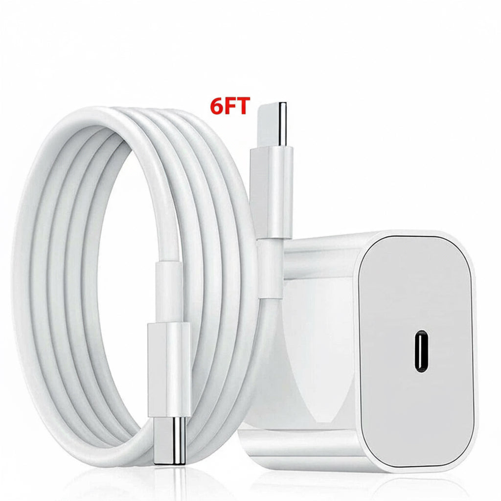 20W USB C Super Fast Charger PD to Type C Cable for Iphone 15 Ipad plus Pro Max