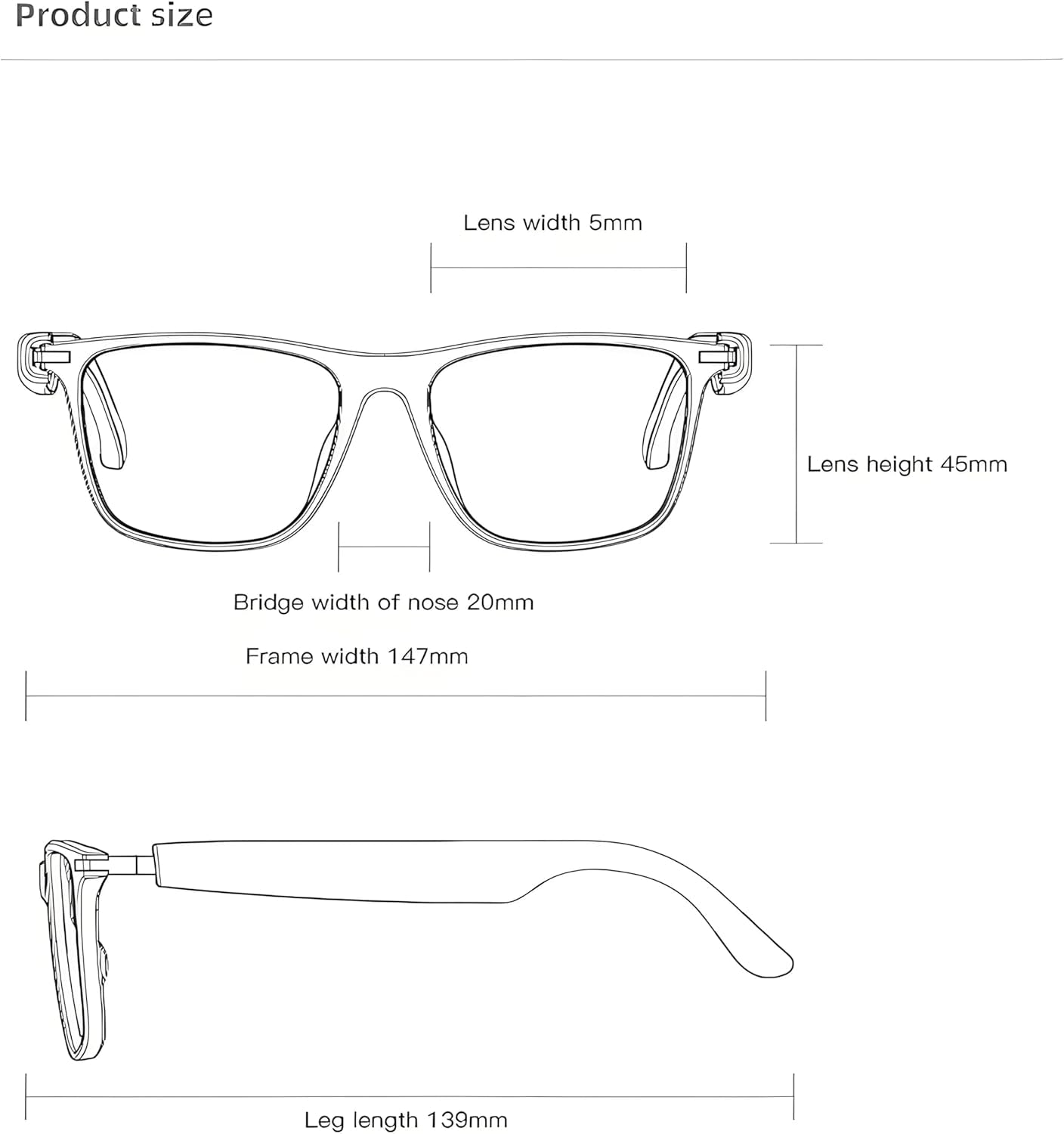 AI Glasses for Men/Women,Blue