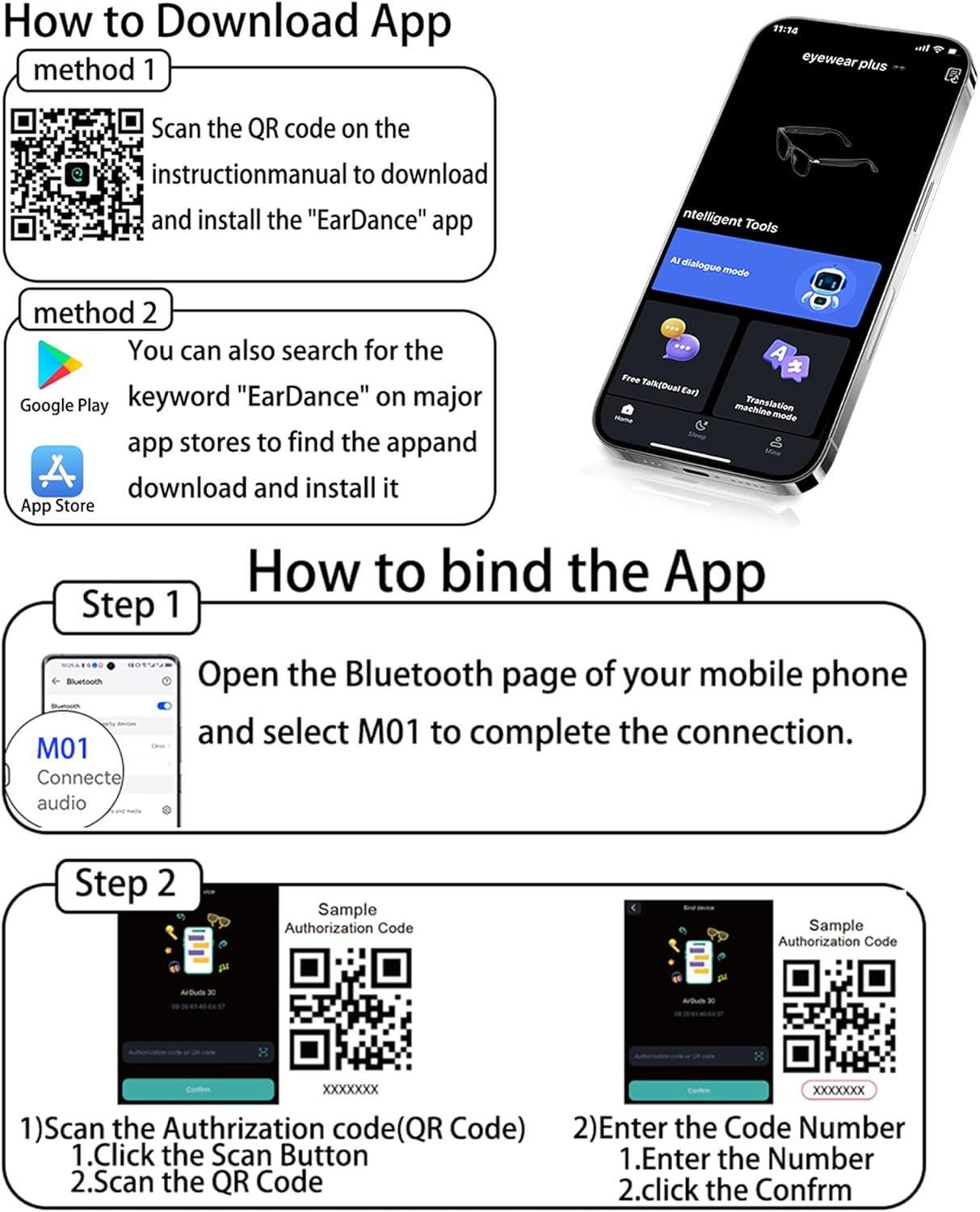 AI Smart Glasses,Ai Chat Deepseek R1 and Gemini-2.5 with 164 Translations Suppor