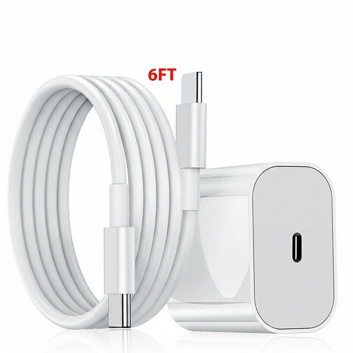 20W USB C Super Fast Charger PD to Type C Cable for Iphone 15 Ipad plus Pro Max