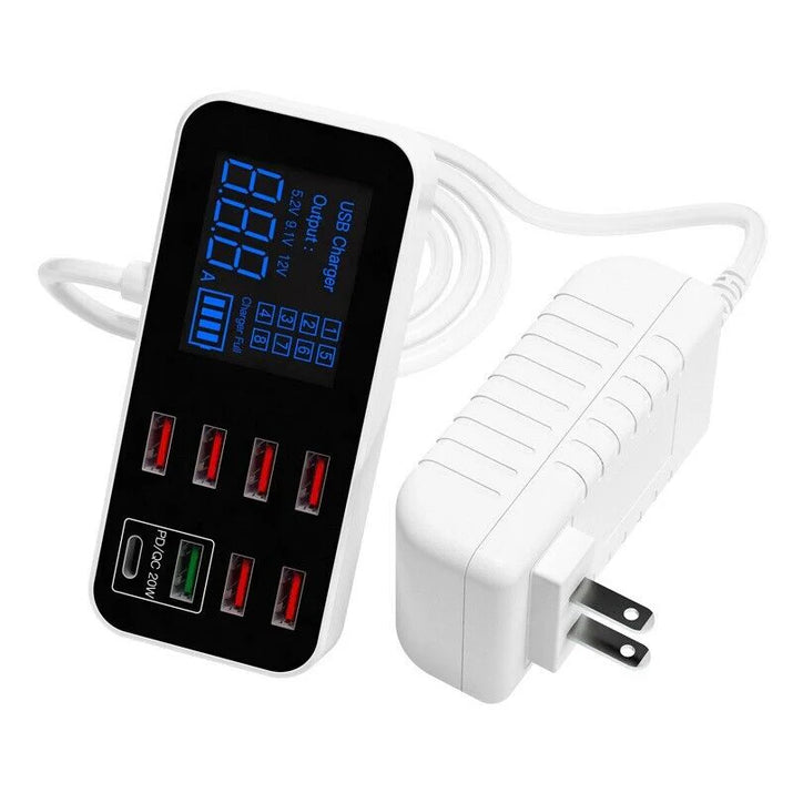 Multi USB 8-Port Fast Desktop Hub Wall Charger Charging Station Quick Charge 3.0