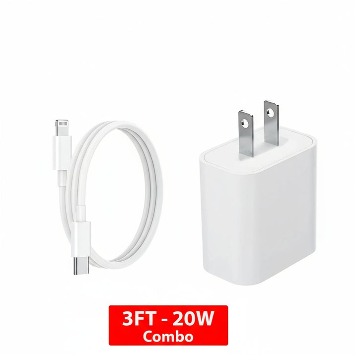 2024 20W USB-C Fast Charger PD Adapter Cable for Iphone 14/13/12/11 XR Pro Ipad