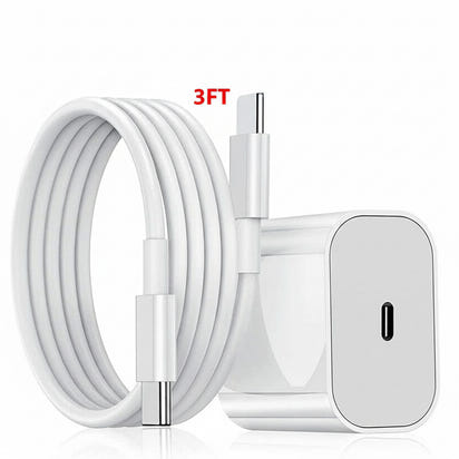 20W USB C Super Fast Charger PD to Type C Cable for Iphone 15 Ipad plus Pro Max