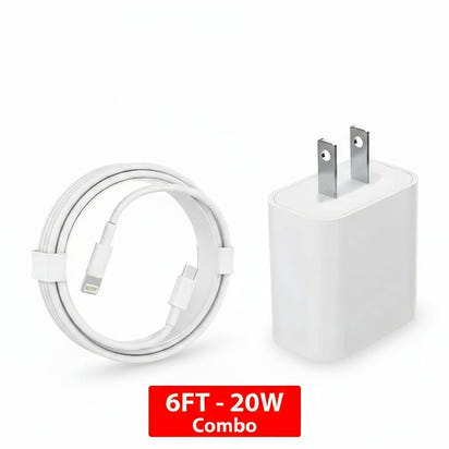2024 20W USB-C Fast Charger PD Adapter Cable for Iphone 14/13/12/11 XR Pro Ipad