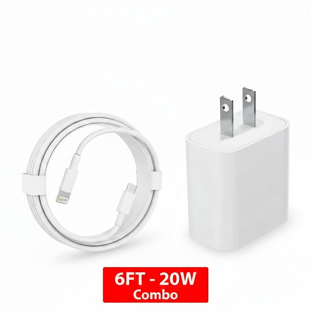 2024 20W USB-C Fast Charger PD Adapter Cable for Iphone 14/13/12/11 XR Pro Ipad