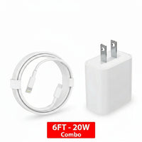 2024 20W USB-C Fast Charger PD Adapter Cable for Iphone 14/13/12/11 XR Pro Ipad