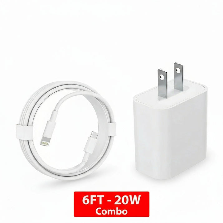 2024 20W USB-C Fast Charger PD Adapter Cable for Iphone 14/13/12/11 XR Pro Ipad