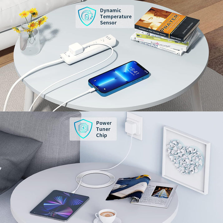 [Apple Mfi Certified] Iphone 14 Charger Fast Charging,  2Pack 20W USB C Power Adapter Type C Wall Charger Block with 6FT Lightning Cable for Iphone 14 13 12 11 Pro Max XS Max XR Mini X SE Ipad