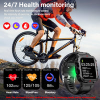 New Men'S Smart Watch LED Flashlight Outdoor Sports Smart Watch Wristwatch Health Monitoring Smart Watch