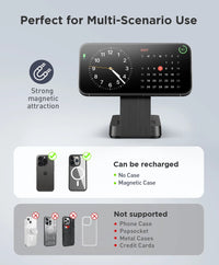 3 in 1 Magnetic Charging Station -  2025 Wireless Charger Compatible for Iphone 17/16/15/14/13/12 plus Pro Max, Foldable Portable Charger Dock for Iwatch & Airpods