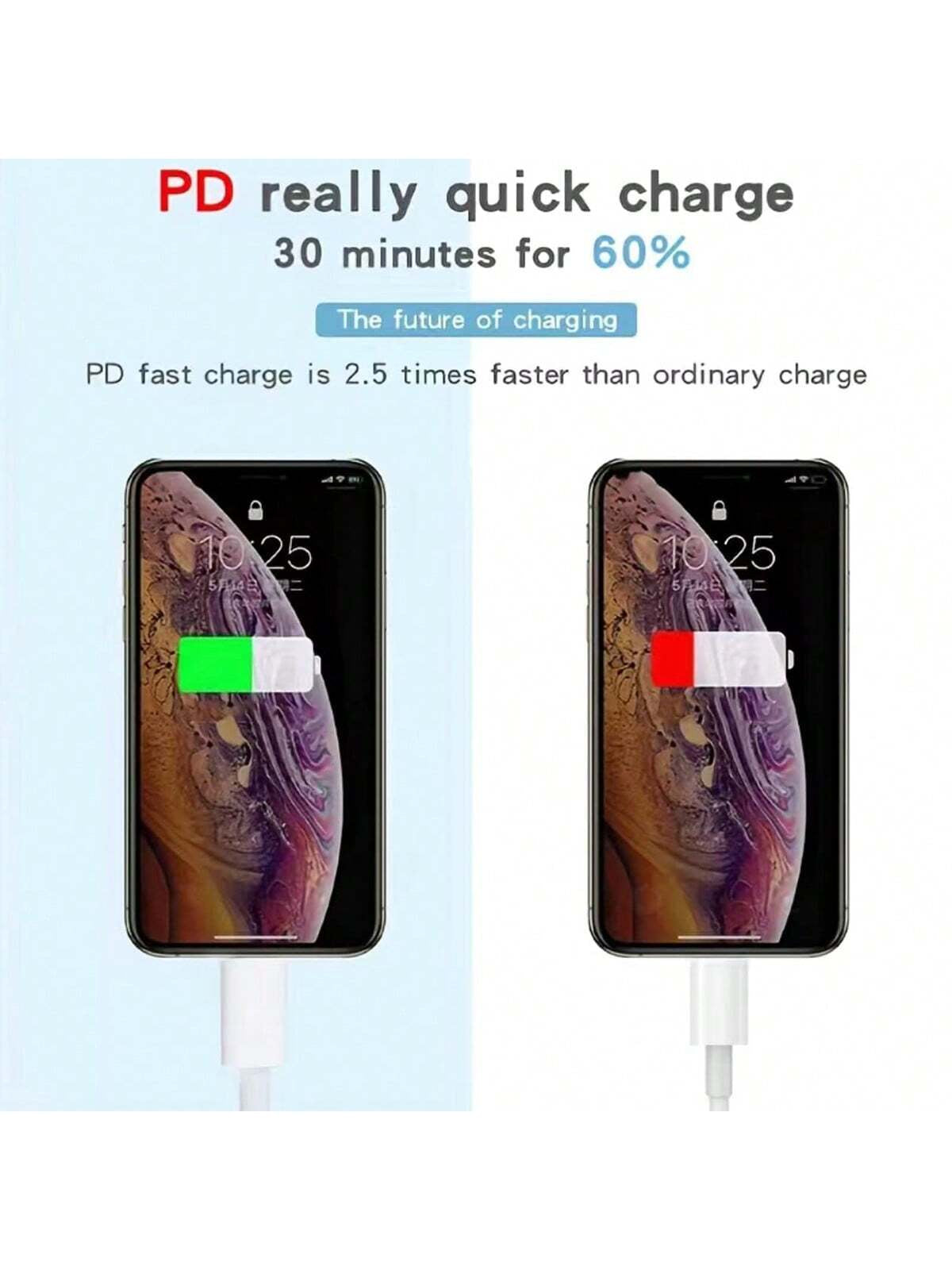 20W Fast Charging Kit [USB-C Wall Charger + 3.3Ft/100Cm Type-C to Lightning Cable] Compatible with Iphone 14, 13, 12, 11, Ipad Series