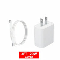 2024 20W USB-C Fast Charger PD Adapter Cable for Iphone 14/13/12/11 XR Pro Ipad