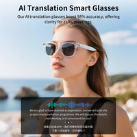 AI Translation Glasses Bluetooth Smart Glasses 160+ Languages with Call Support