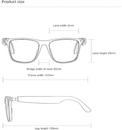 AI Glasses for Men/Women,Blue
