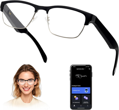 Ai Translation Smart Glasses with Chatgpt, Bluetooth 5.3 Glasses with 164+Langua