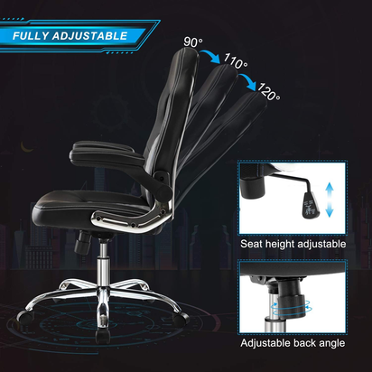 Gaming Chair Ergonomic Office Chair PU Leather Computer Chair High Back Desk Chair Adjustable Swivel Task Chair with Lumbar Support/Adjustable Armrests