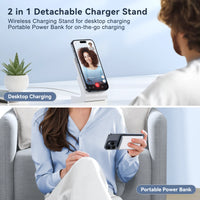 Portable Charger for Iphone, Wireless Power Bank with USB-C Fast Charging for Iphone 16/16/16 Pro/Pro Max/15//14/13/12 Series(White)