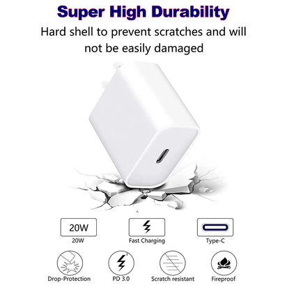 Original USB-C Fast Charger for Iphone 17 16 15 14 13 12 11 Pro Max Type C Cable