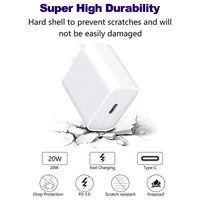 Original USB-C Fast Charger for Iphone 17 16 15 14 13 12 11 Pro Max Type C Cable