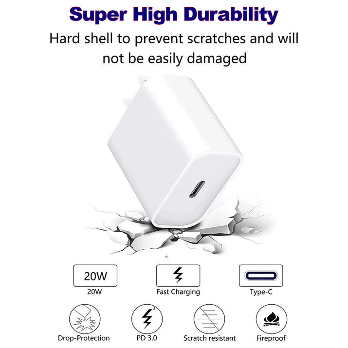 Original USB-C Fast Charger for Iphone 17 16 15 14 13 12 11 Pro Max Type C Cable