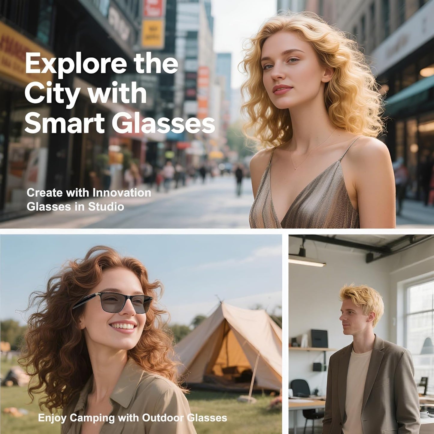 AI Glasses for Men/Women,Blue