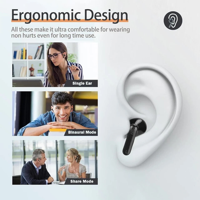 Audifonos Traductor De 140 Idiomas Auriculares Ingles Español Inalambrico Negro