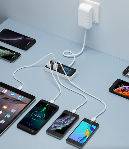 Multi USB 8-Port Fast Desktop Hub Wall Charger Charging Station Quick Charge 3.0