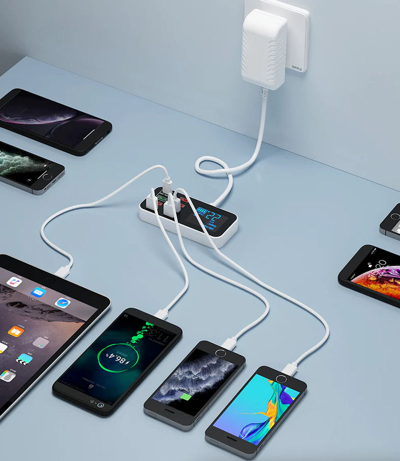 Multi USB 8-Port Fast Desktop Hub Wall Charger Charging Station Quick Charge 3.0