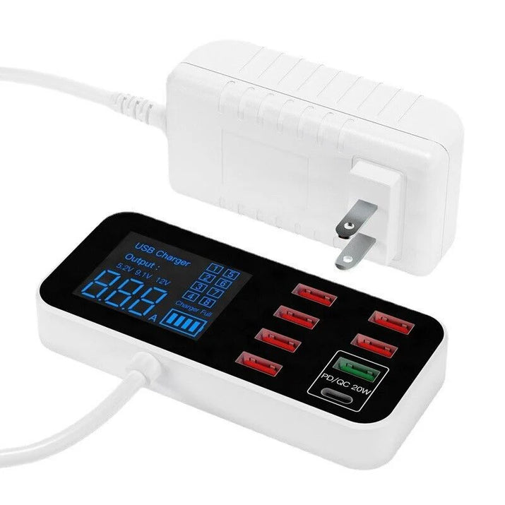 Multi USB 8-Port Fast Desktop Hub Wall Charger Charging Station Quick Charge 3.0