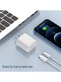 20W Fast Charging Kit [USB-C Wall Charger + 3.3Ft/100Cm Type-C to Lightning Cable] Compatible with Iphone 14, 13, 12, 11, Ipad Series