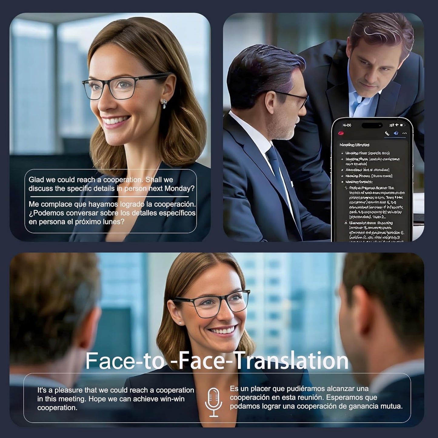 AI Glasses for Men/Women,Blue