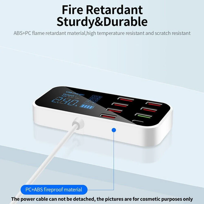 Multi USB 8-Port Fast Desktop Hub Wall Charger Charging Station Quick Charge 3.0