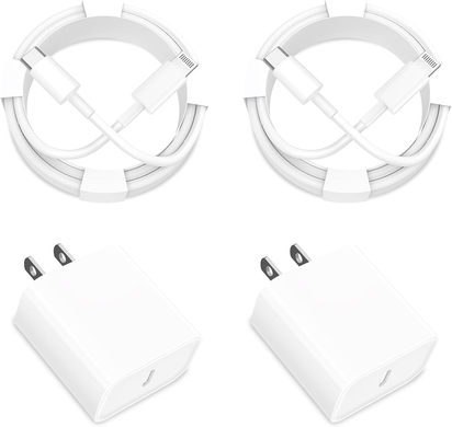 [Apple Mfi Certified] Iphone 14 Charger Fast Charging,  2Pack 20W USB C Power Adapter Type C Wall Charger Block with 6FT Lightning Cable for Iphone 14 13 12 11 Pro Max XS Max XR Mini X SE Ipad