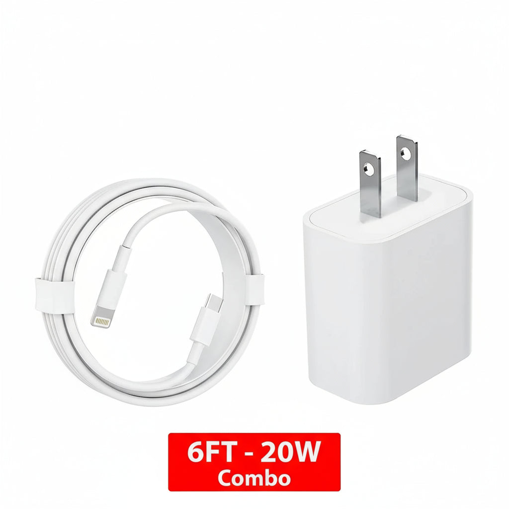 2024 20W USB-C Fast Charger PD Adapter Cable for Iphone 14/13/12/11 XR Pro Ipad