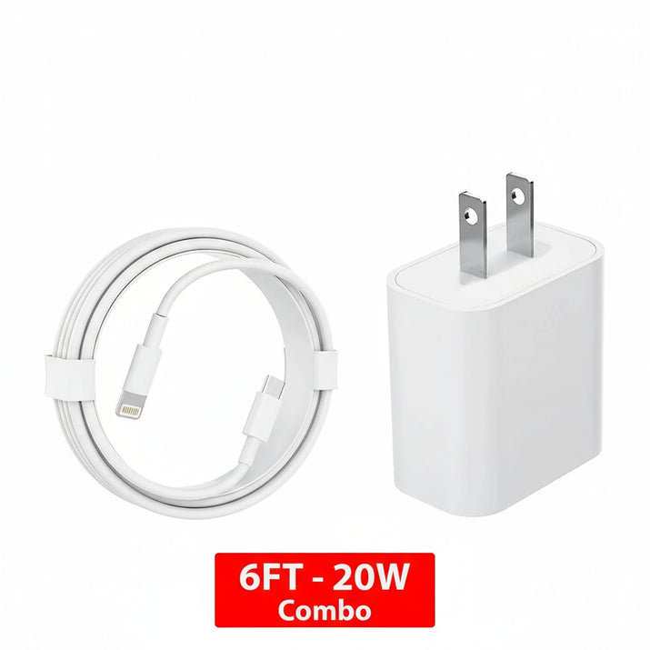 2024 20W USB-C Fast Charger PD Adapter Cable for Iphone 14/13/12/11 XR Pro Ipad