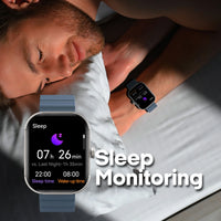 MEGA Smartwatch with 2.02" AMOLED Screen/Answer & Make Calls/Sleep Monitoring/Heart Rate/100+ Workout Modes/ Quick Reply/ Iphone and Android/Extra Band in Teal